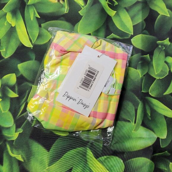 NWT Dippin' Daisy's Reversible Nocturnal Plaid Bikini Bottom size Large - Picture 15 of 16